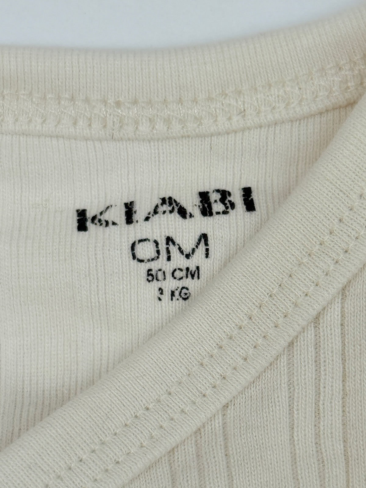 Kiabi Cream Ribbed Wrap Bodysuit Set 0M
