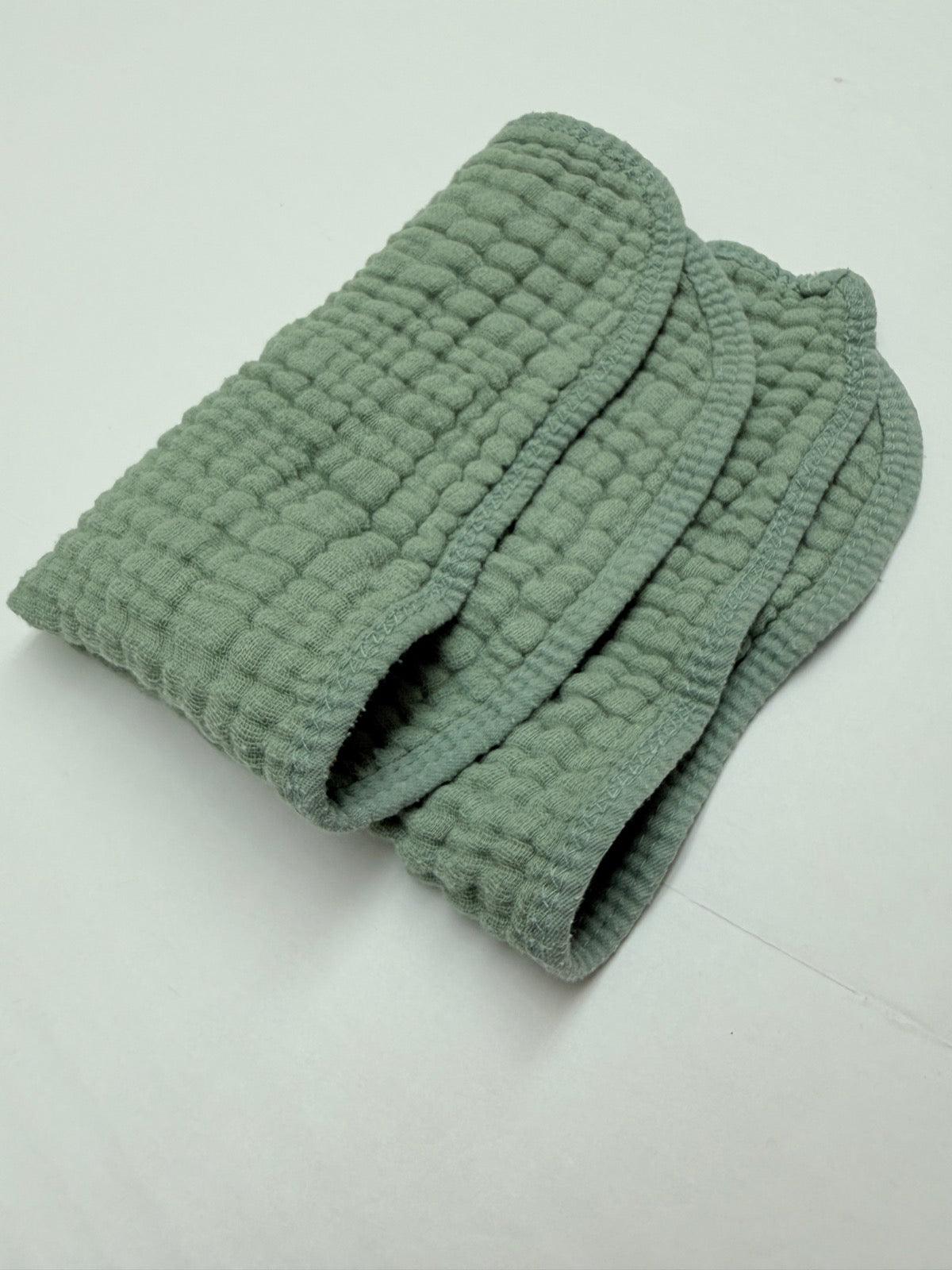 Sage Green Muslin Baby Burp Cloth