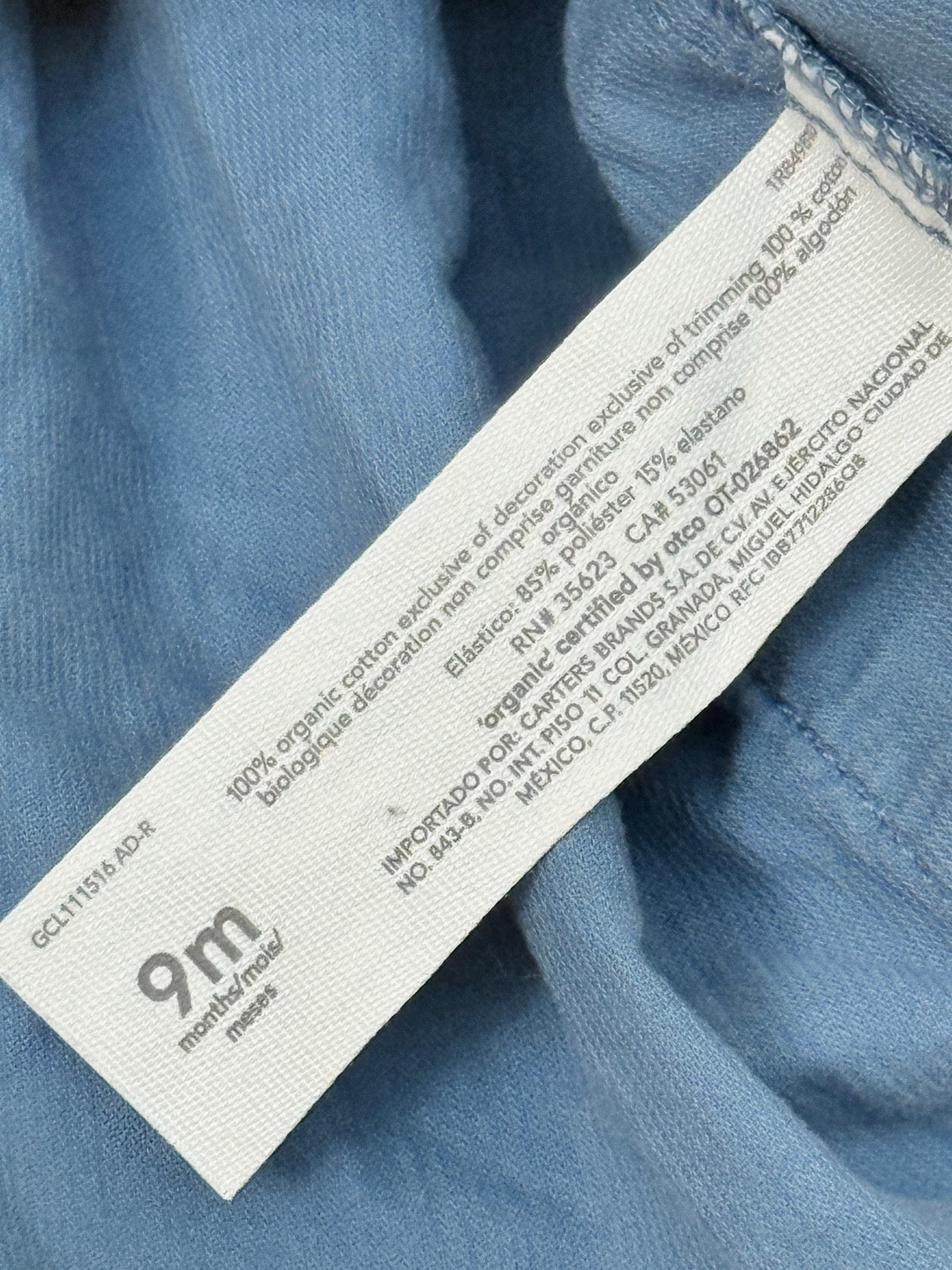 Little Planet by Carter's Blue Corduroy Dress 9m