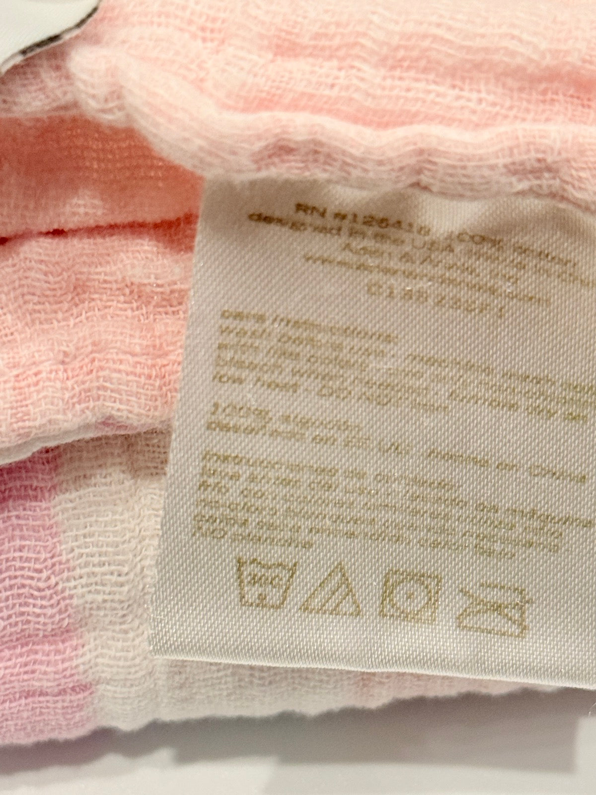 Aden + Anais Muslin Swaddle Blanket Pink Stripe