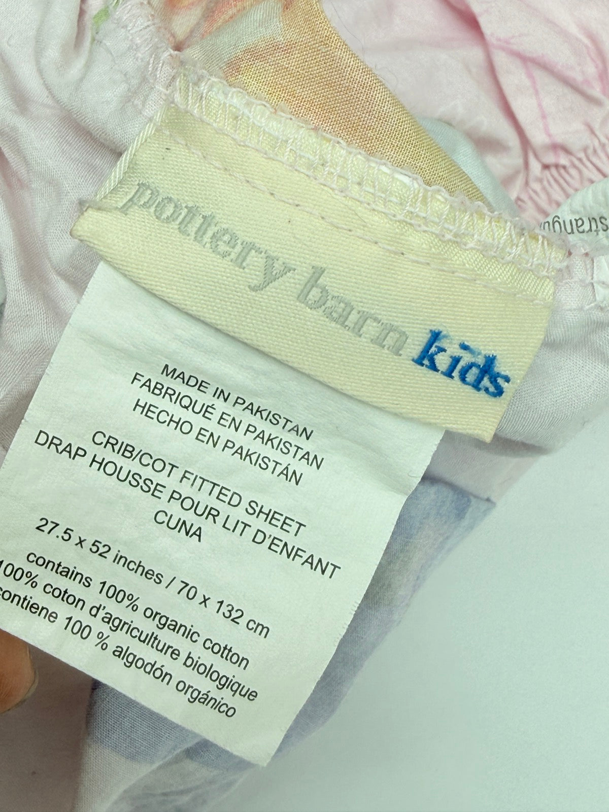 Pottery Barn Kids Floral Crib Fitted Sheet
