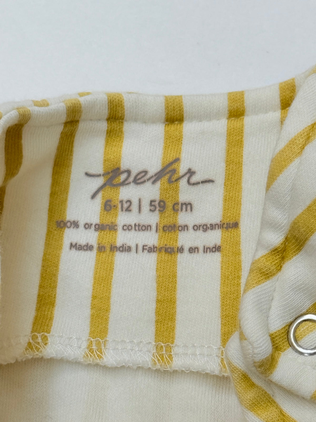Pehr Organic Cotton Striped Romper 6-12M