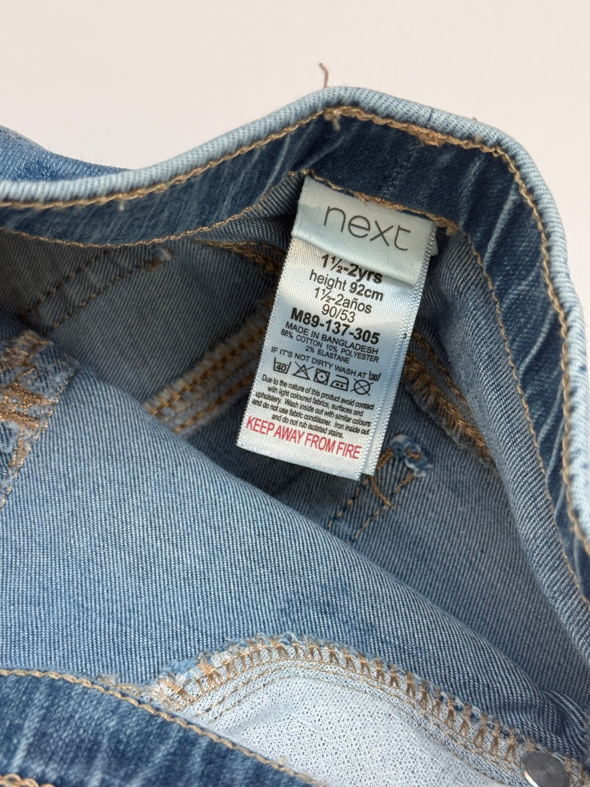 Next Floral Denim Jeggings 1.5-2y