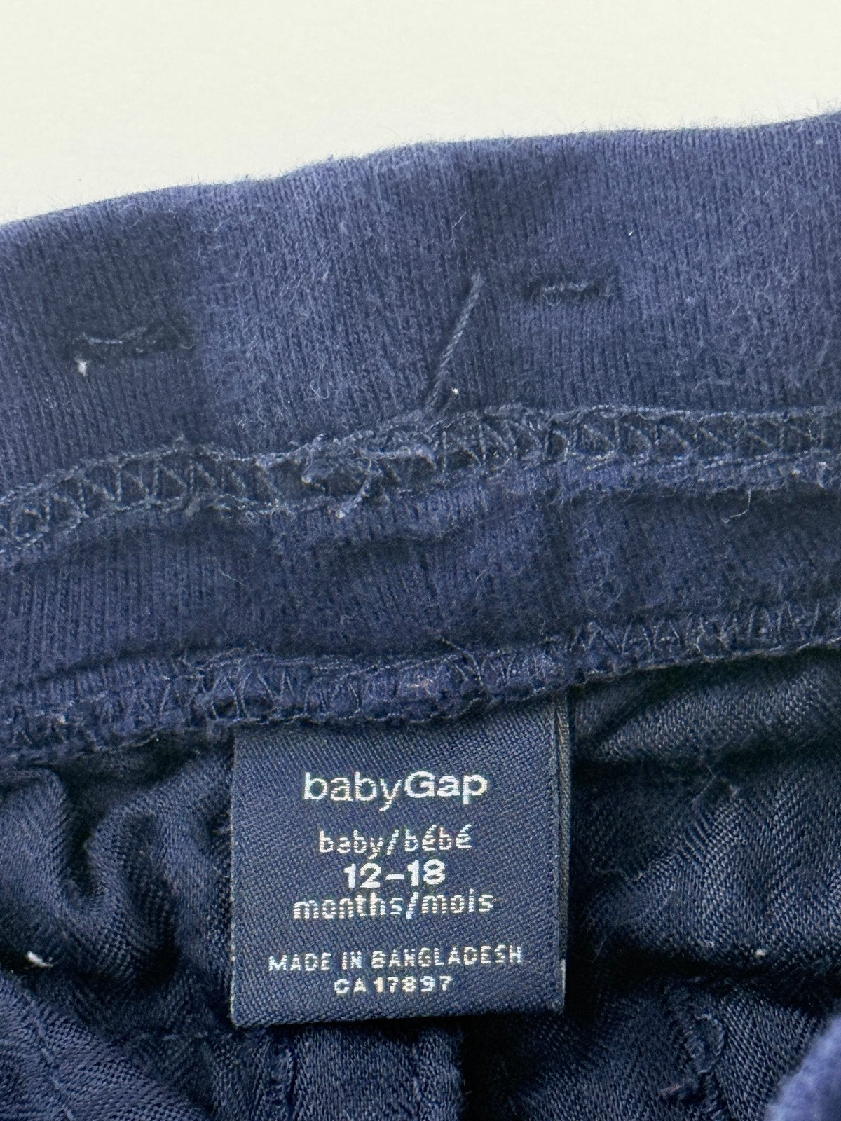 Baby Gap Navy Chino Pants 12-18M