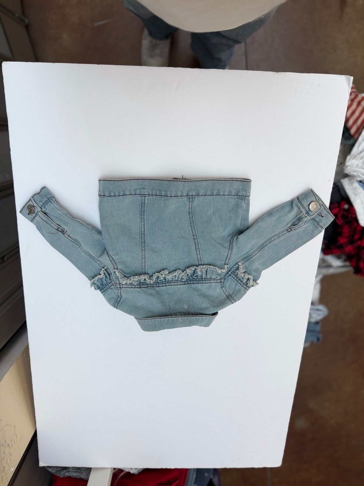 Mud Pie Ruffle Denim Jacket Small 12-18M