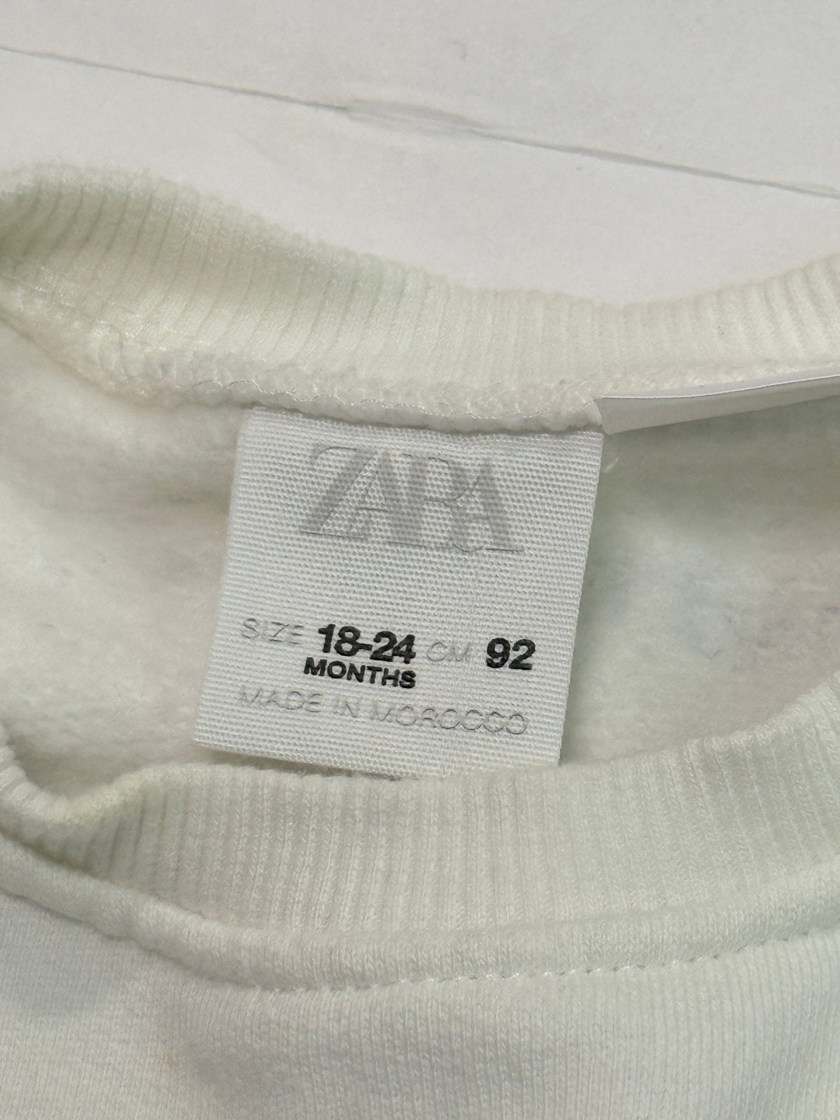 Zara Love Is Awesome White Sweatshirt 18-24M