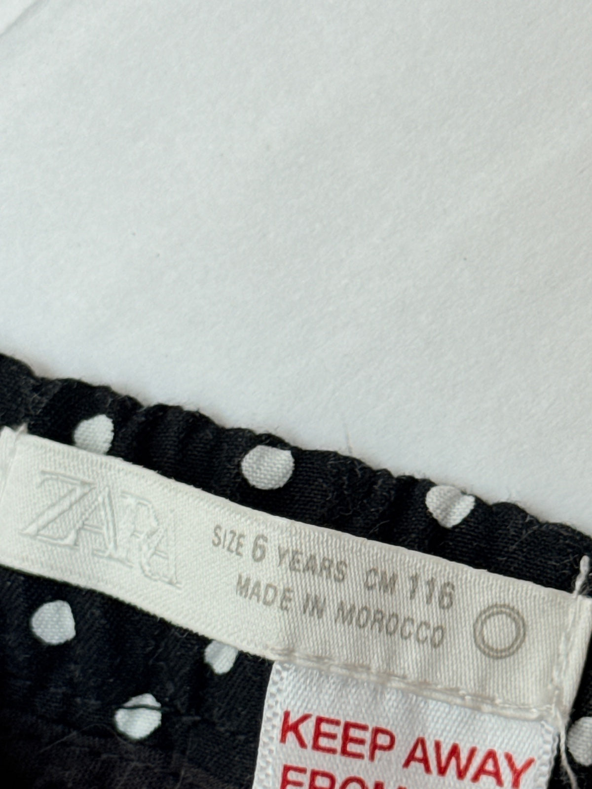 Zara Black Polka Dot Wrap Skirt Size 6