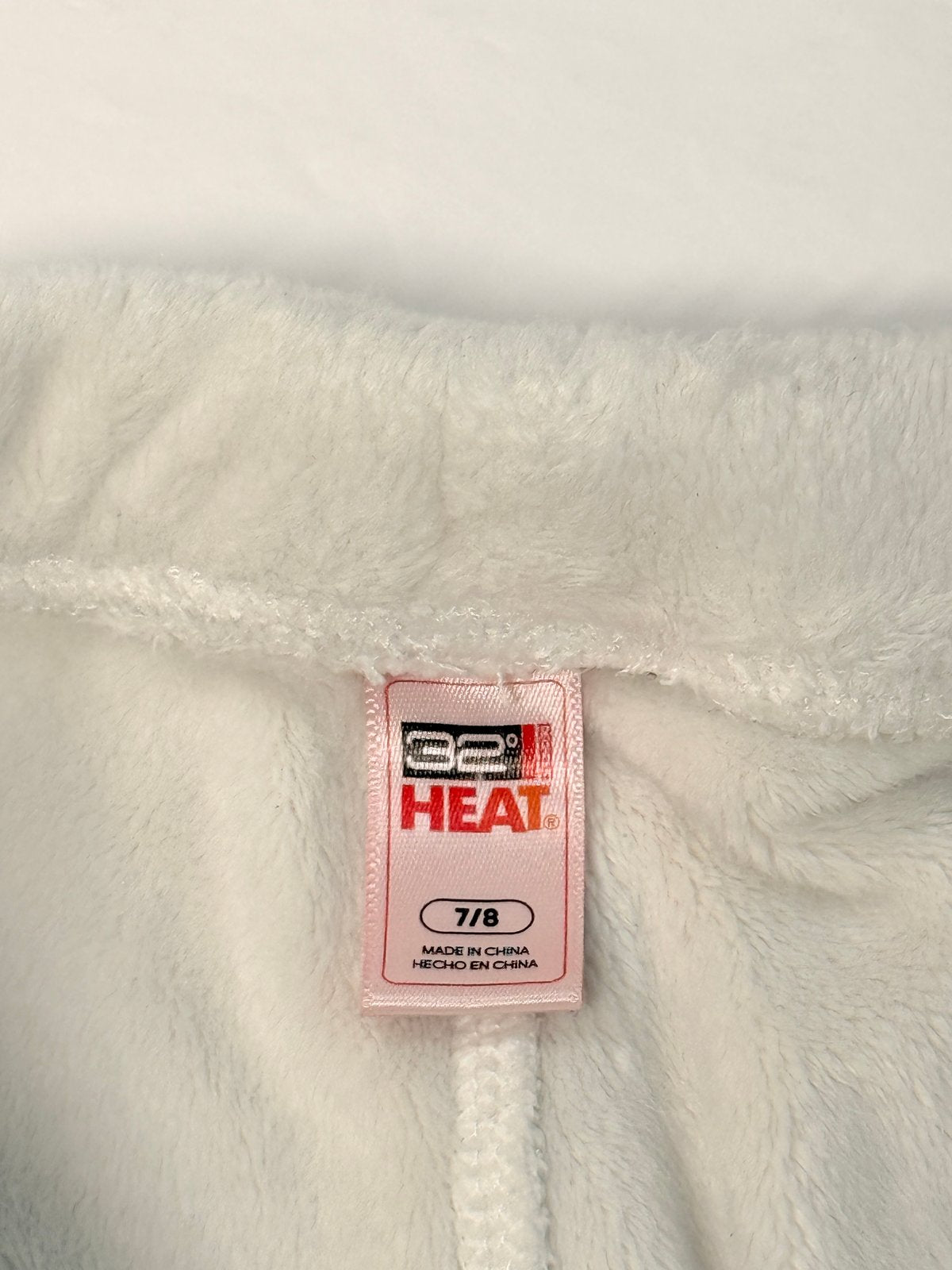 32 Degrees Heat Cream Fleece Leggings Size 7/8