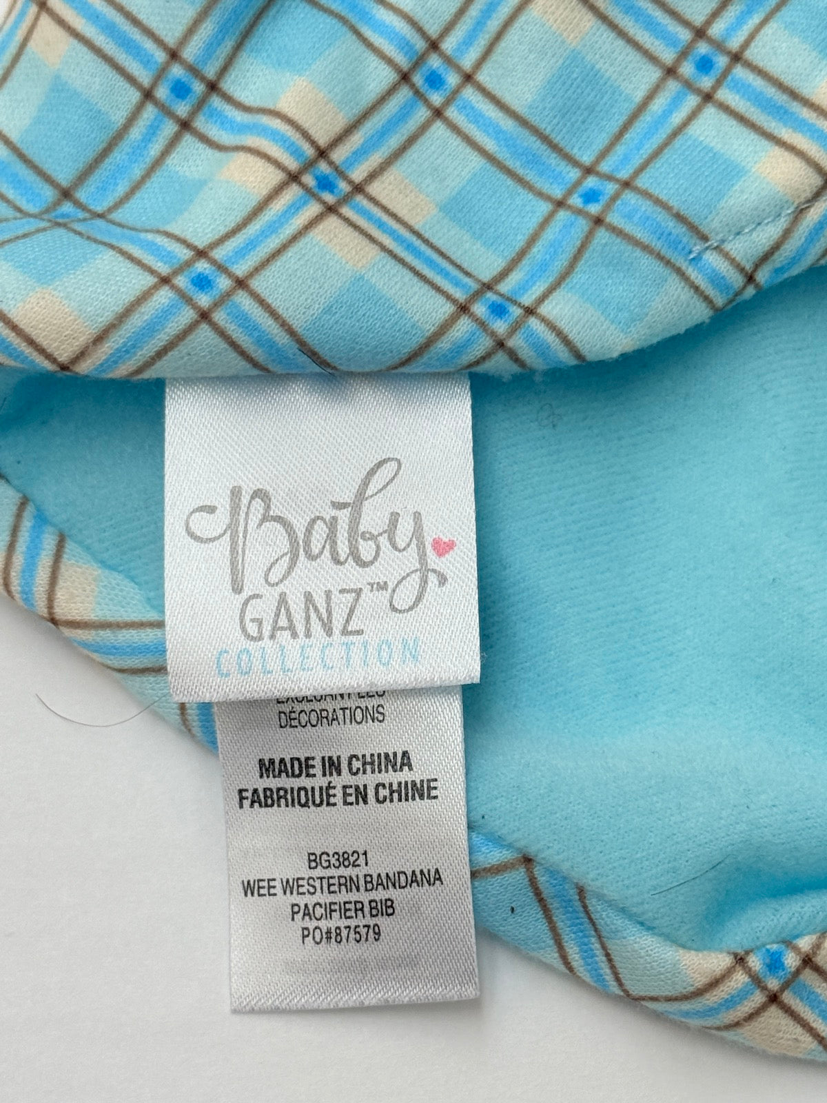 Baby Ganz Wee Western Bandana Pacifier Bib 0-3m