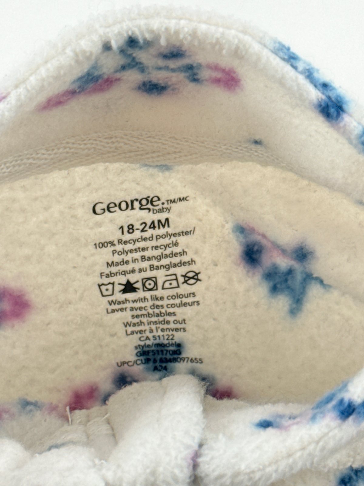 George Baby Floral Fleece Jacket 18-24M