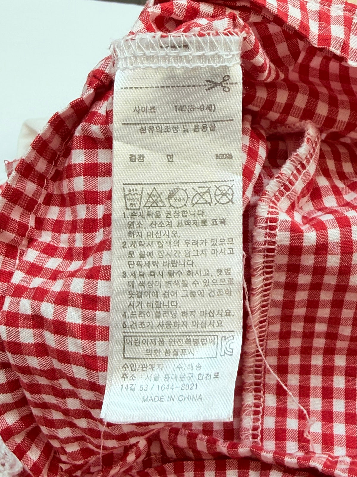 Babyzoo Gingham Bonjour Blouse Size 10
