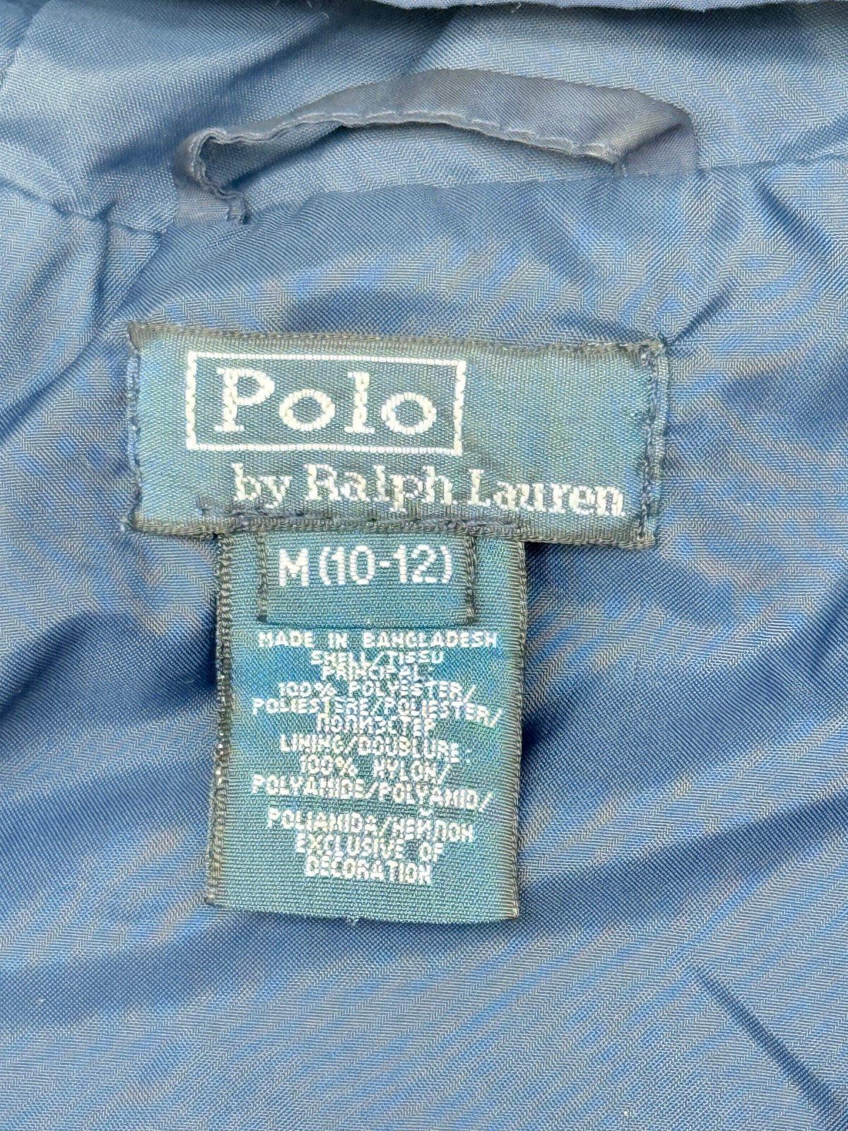 Polo Ralph Lauren Navy Hooded Windbreaker Jacket M(10-12) 10-12