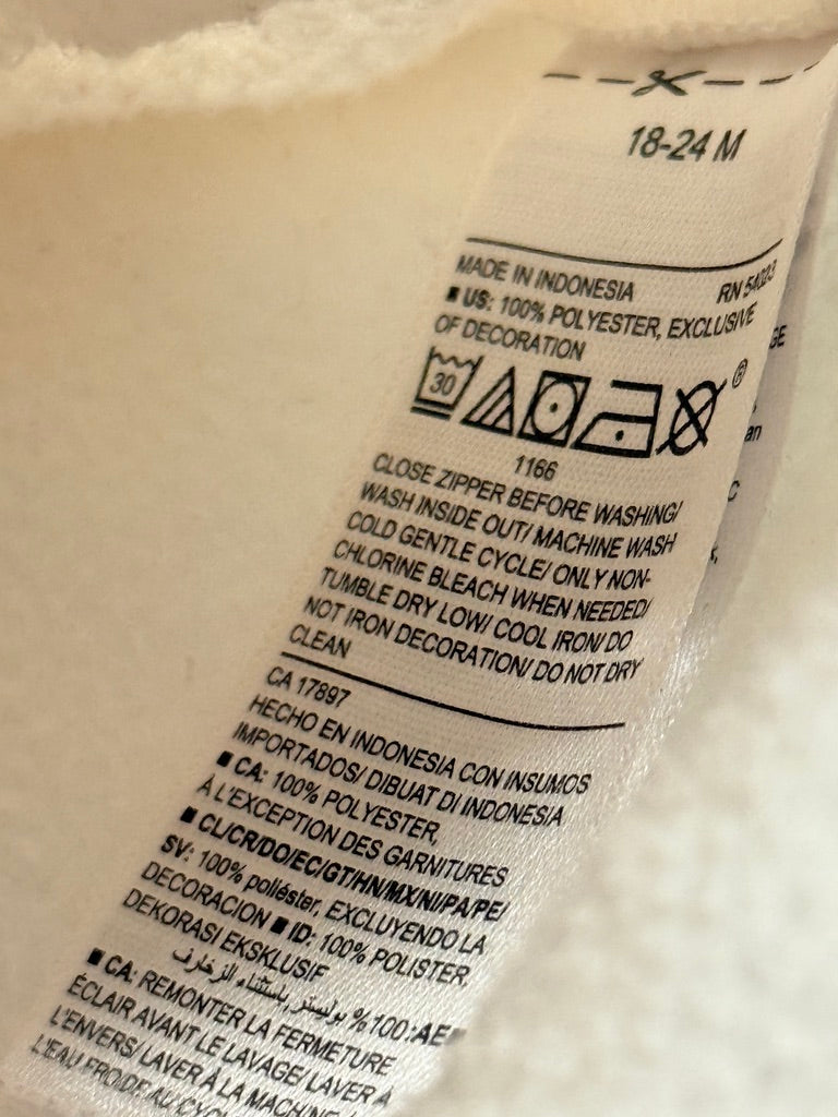 Old Navy Fleece Zip Up 18-24m