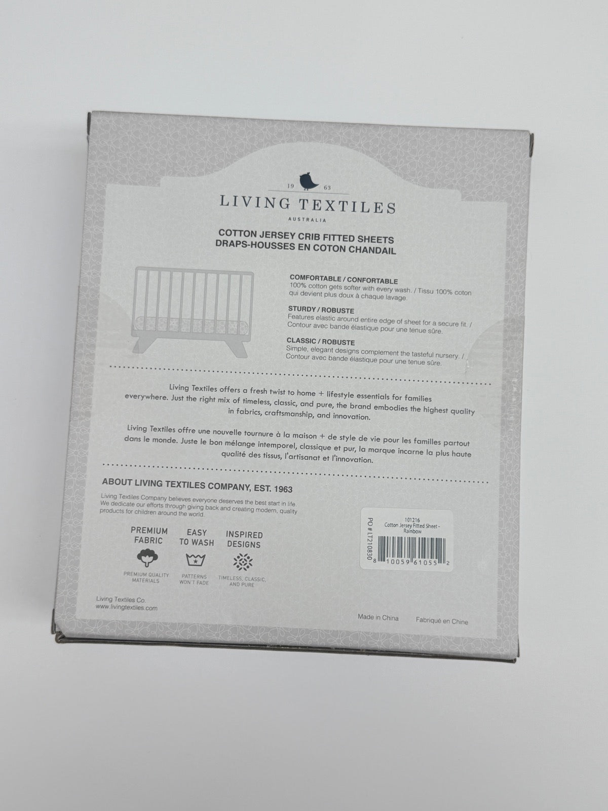 Living Textiles Cotton Jersey Crib Fitted Sheet