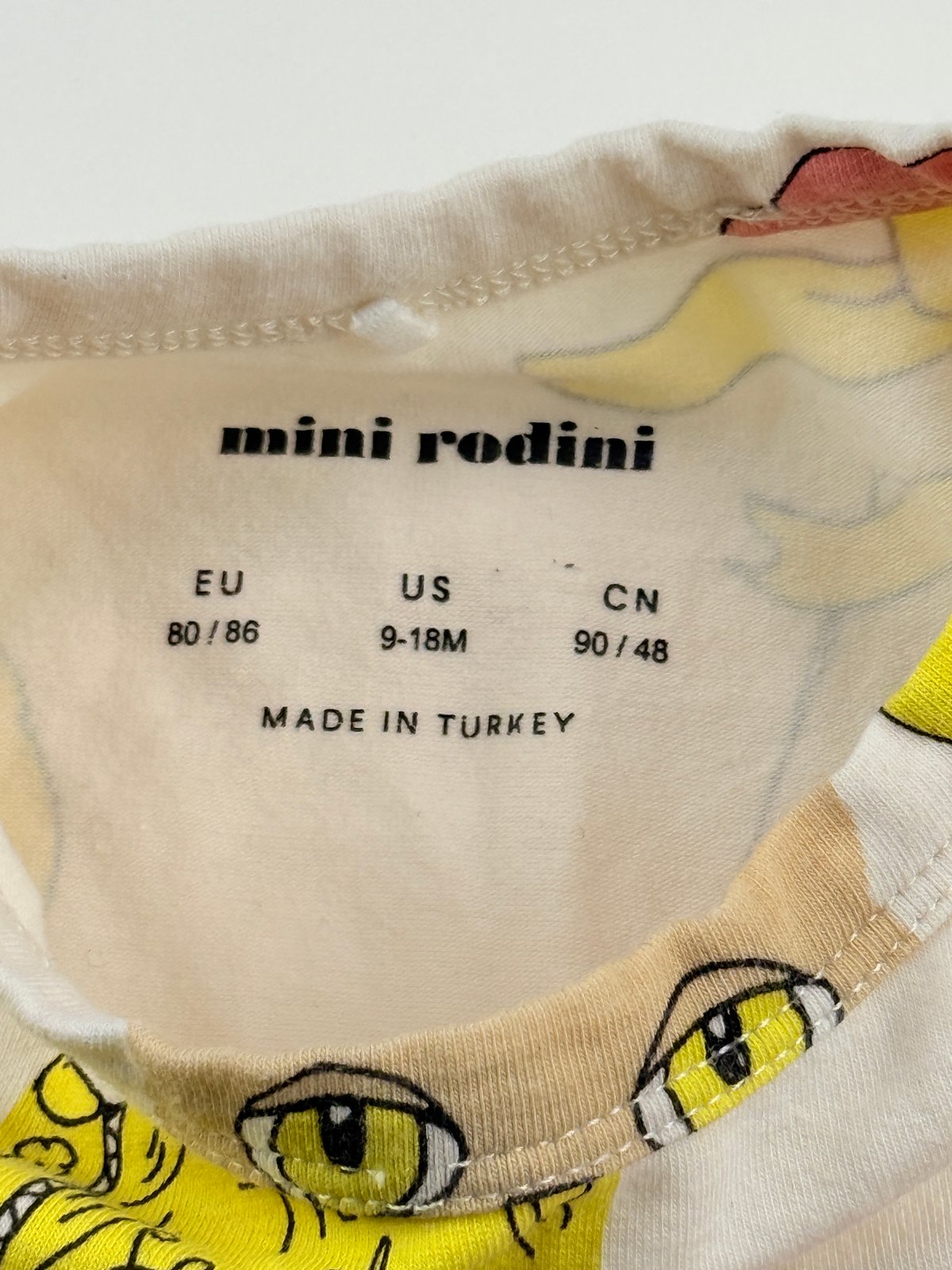 Mini Rodini Cats Reading Books Dress Size 9-18M
