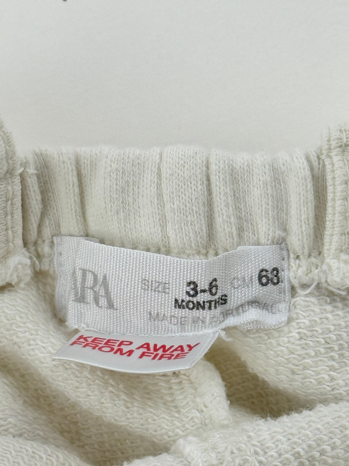 Zara Cream Fleece Overalls 3-6M