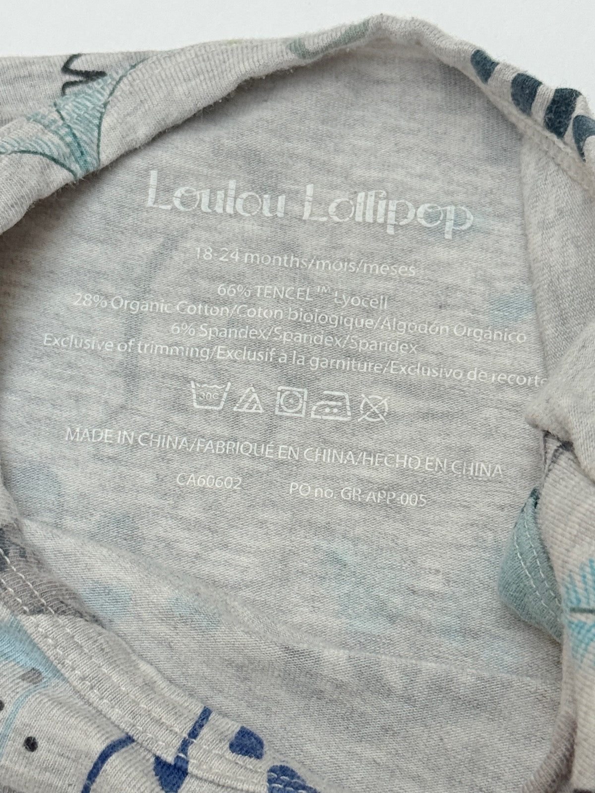 Loulou Lollipop Dinosaur Bodysuit 18 24m