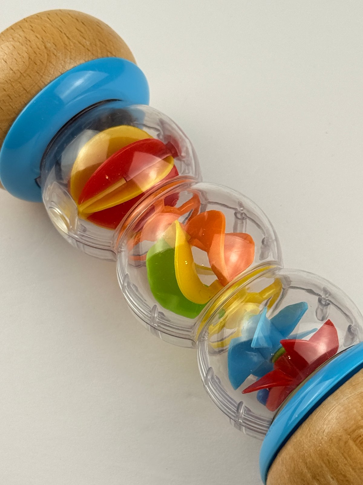 Wooden Rainmaker Baby Rattle Toy