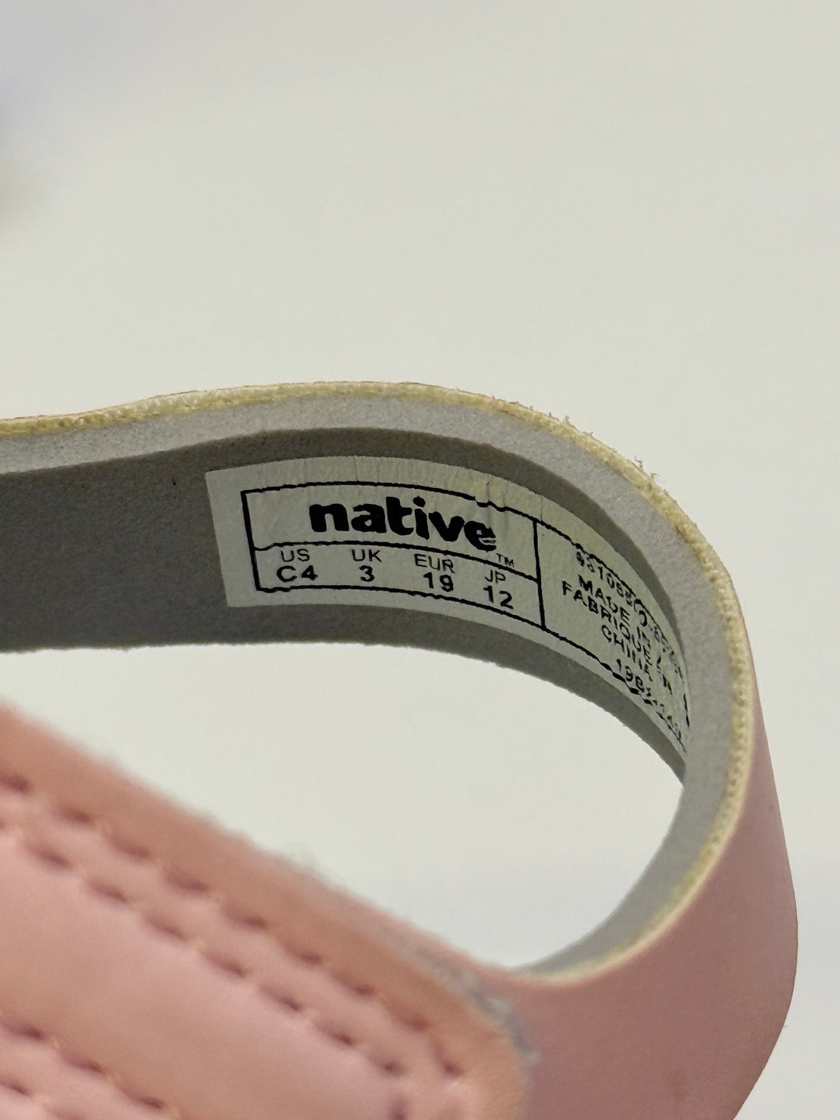Native Sandals Pink Floral Size C4