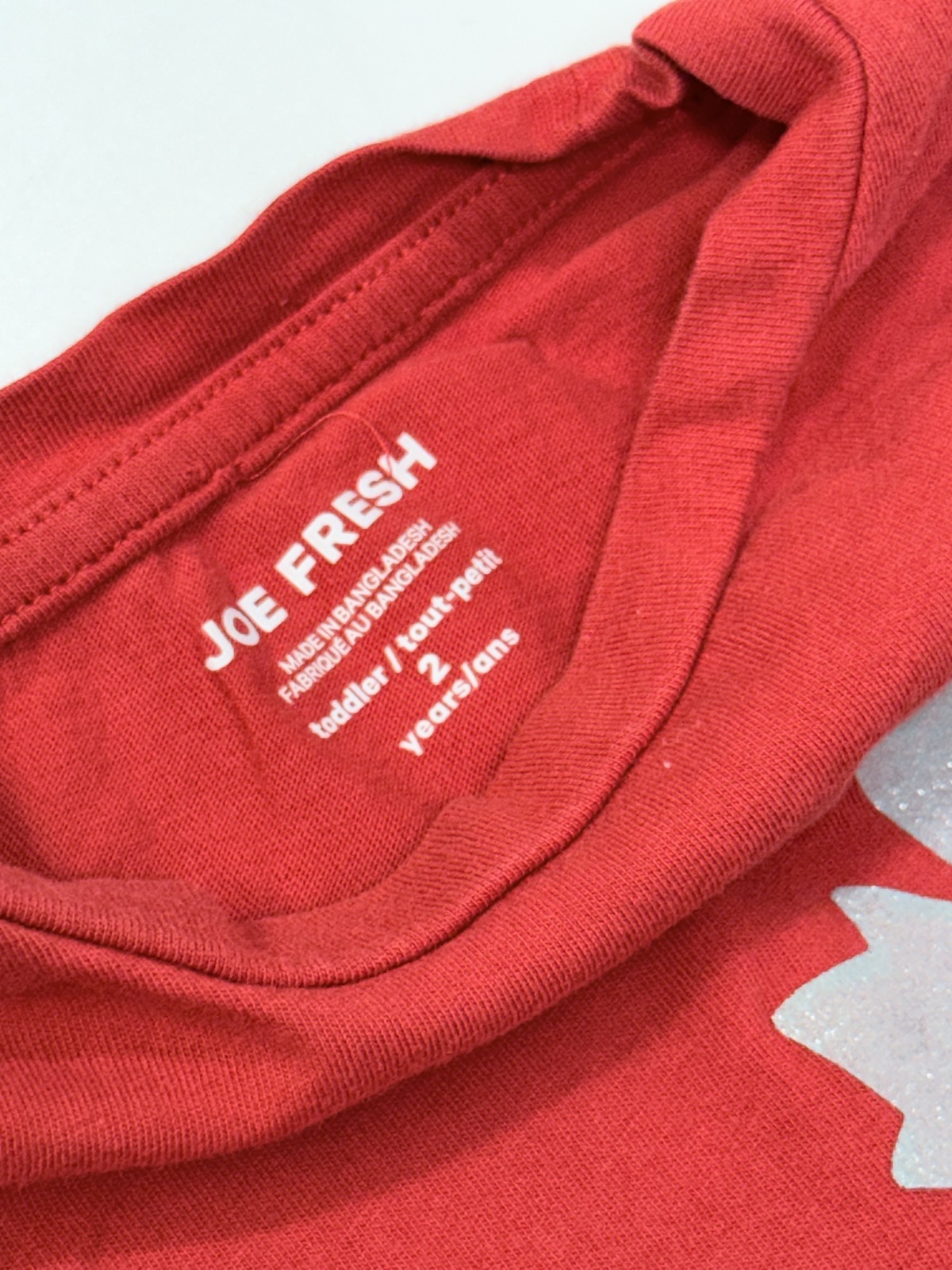 Joe Fresh Canada Day LOVE T-Shirt 2T