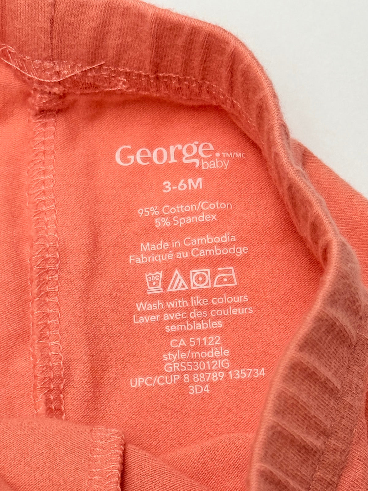 George Baby Coral Bike Shorts 3-6M