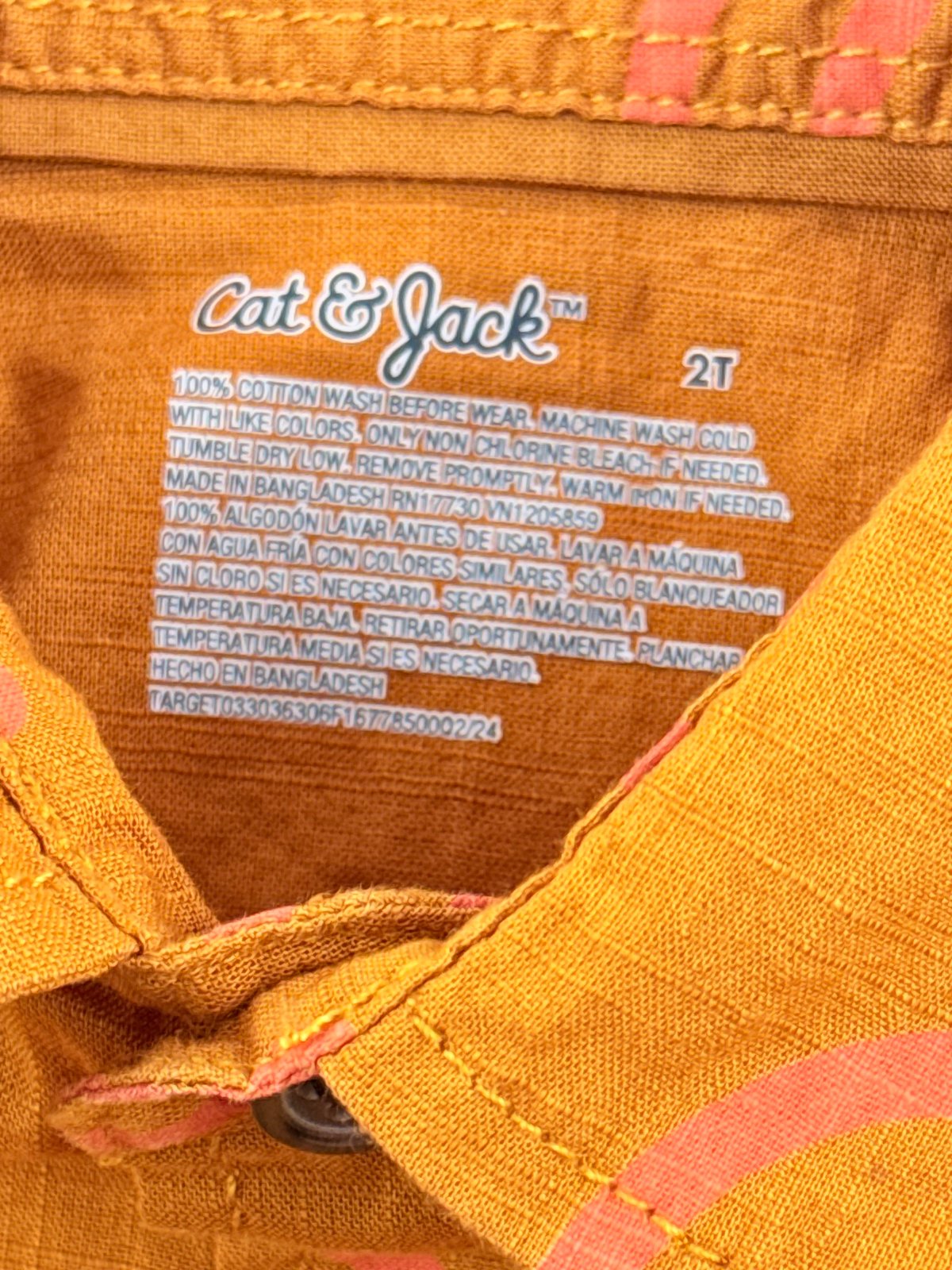Cat & Jack Smiley Face Button-Up Shirt 2T