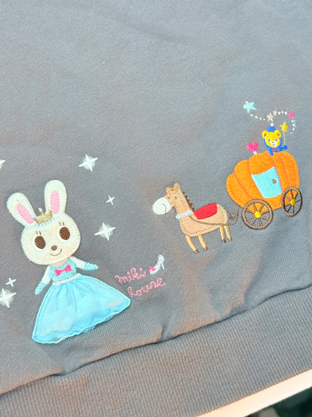 Miki House Cinderella Bunny Sweatshirt Size 5-6Y