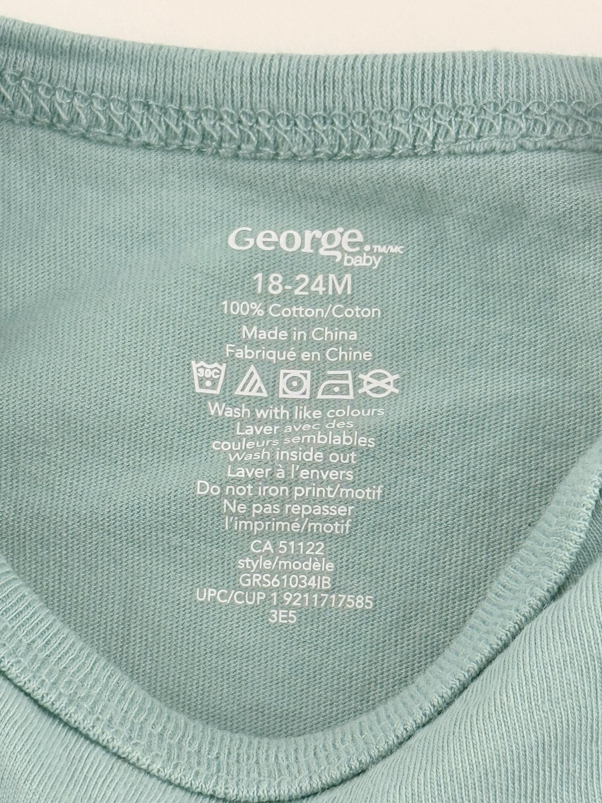 George Baby Later Gator Bodysuit 18-24M