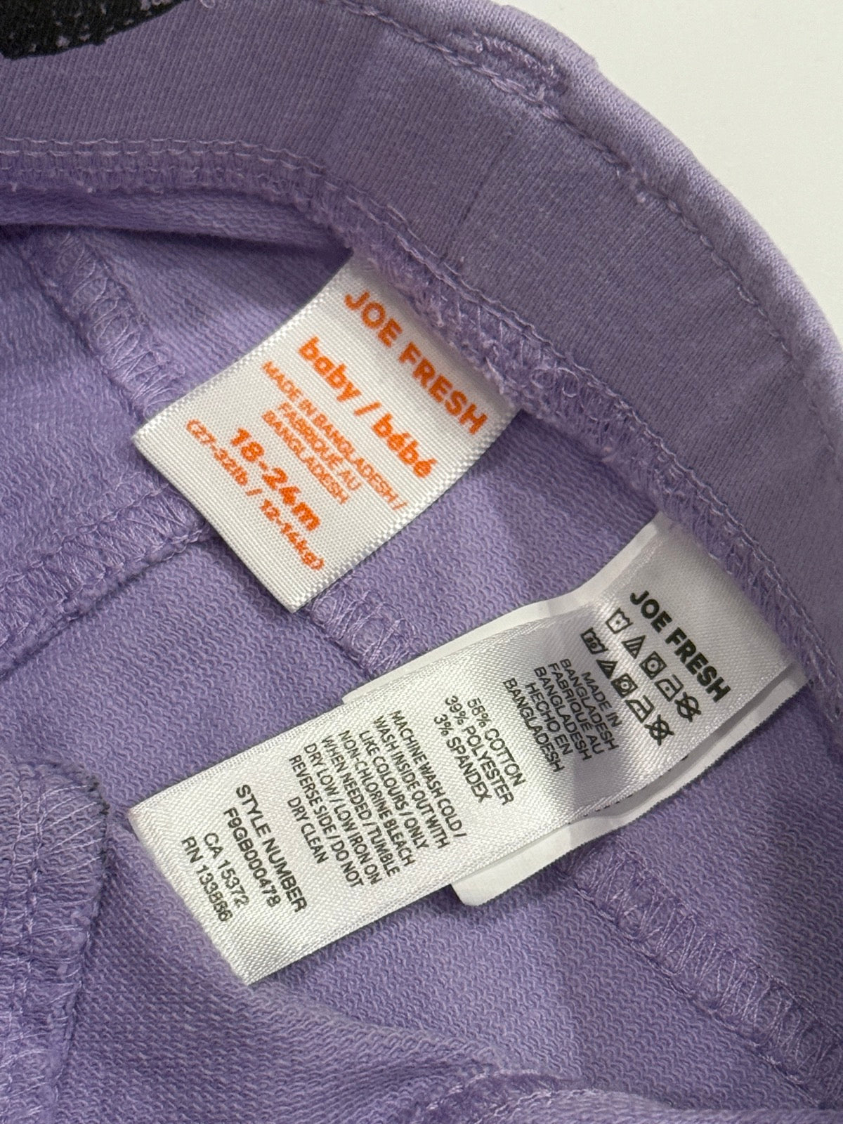 Joe Fresh Purple Heart Print Jeggings 18-24m