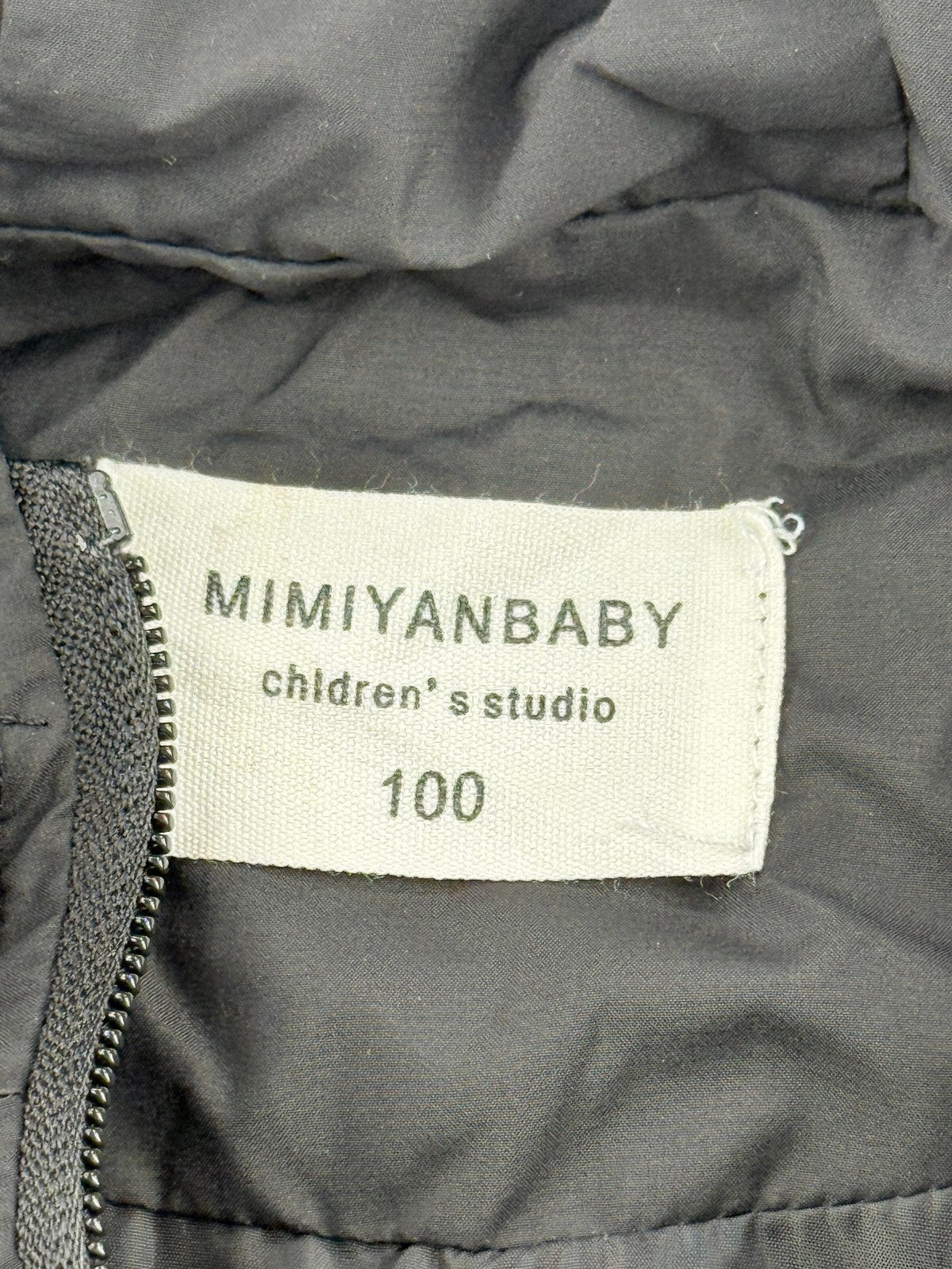 MIMIYANBABY Black Hooded Windbreaker Jacket Size 3T