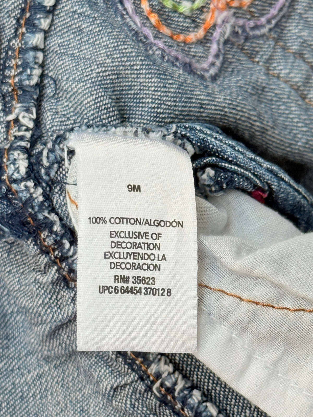 Carter's Denim Skirtall Overalls 9 Months