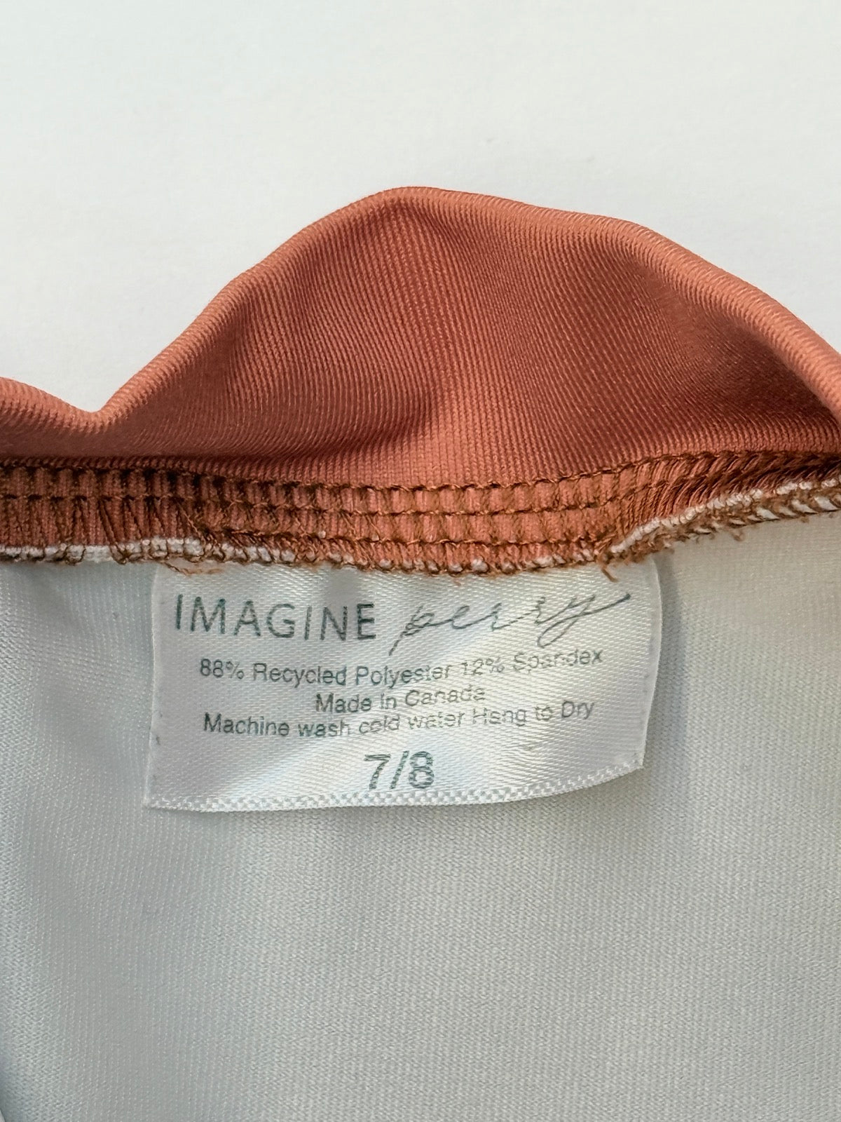 Imagine Perry Rust Long Sleeve Swimsuit 7/8
