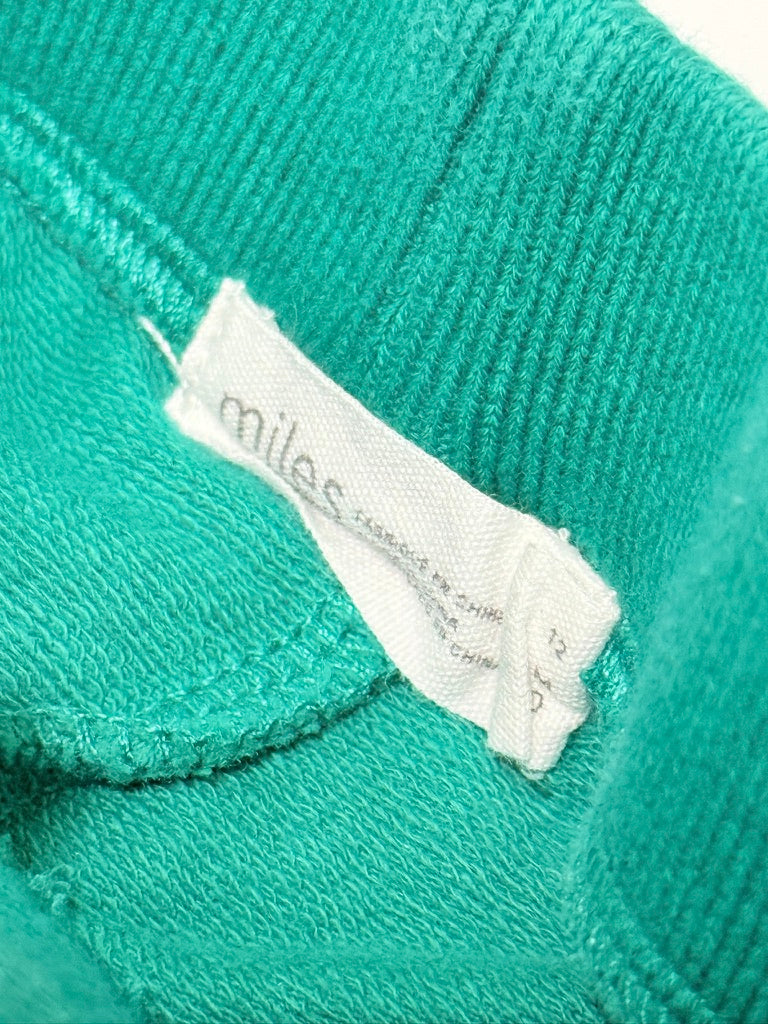 Miles Baby Green Fleece Shorts, Size 12M