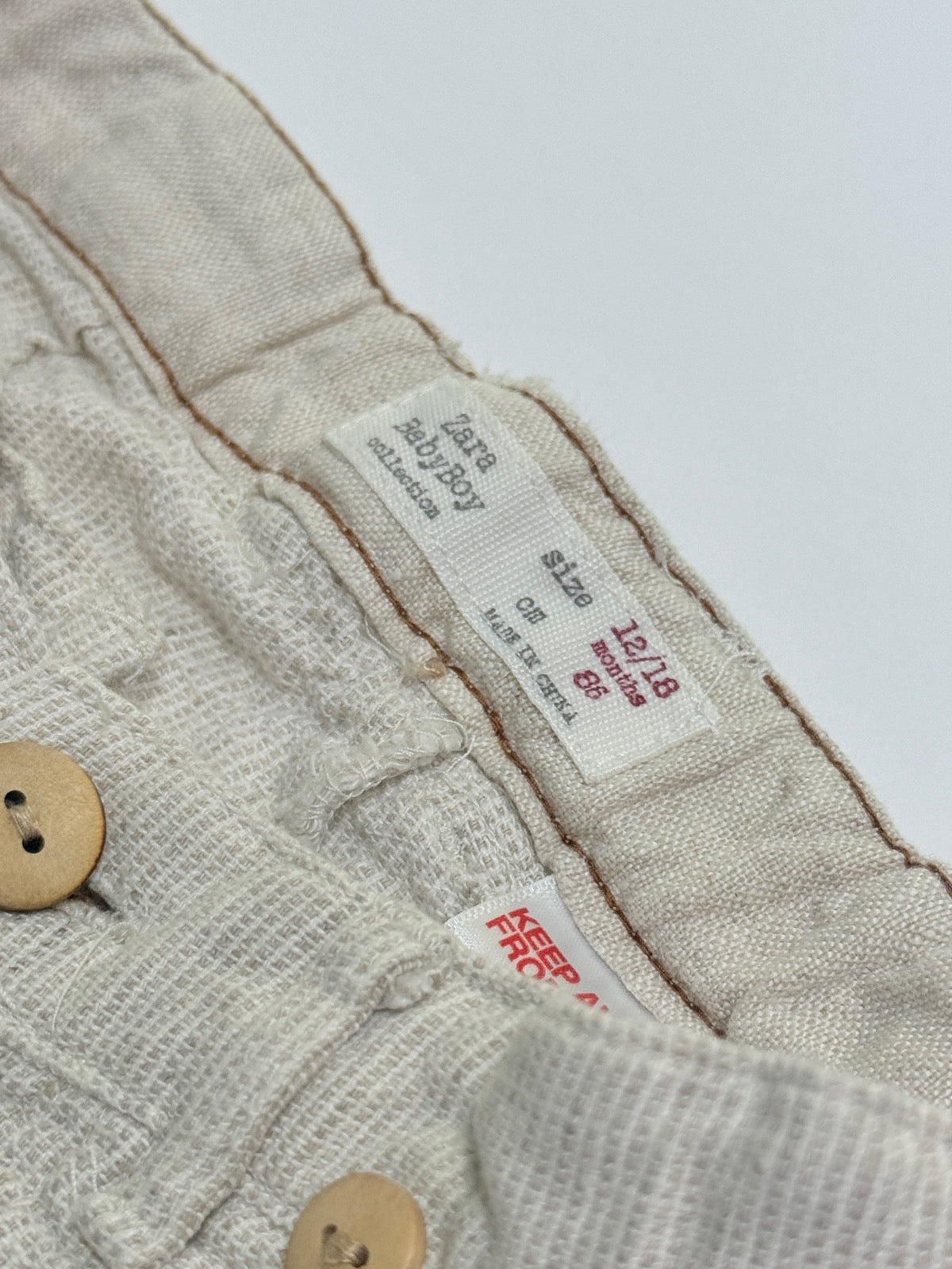 Zara Baby Boy Linen Shorts 12-18m