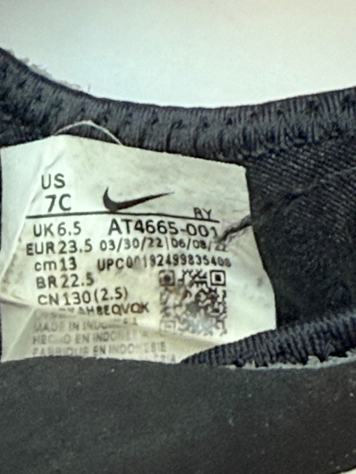 Nike Flex Runner Black Sneakers Toddler 7C