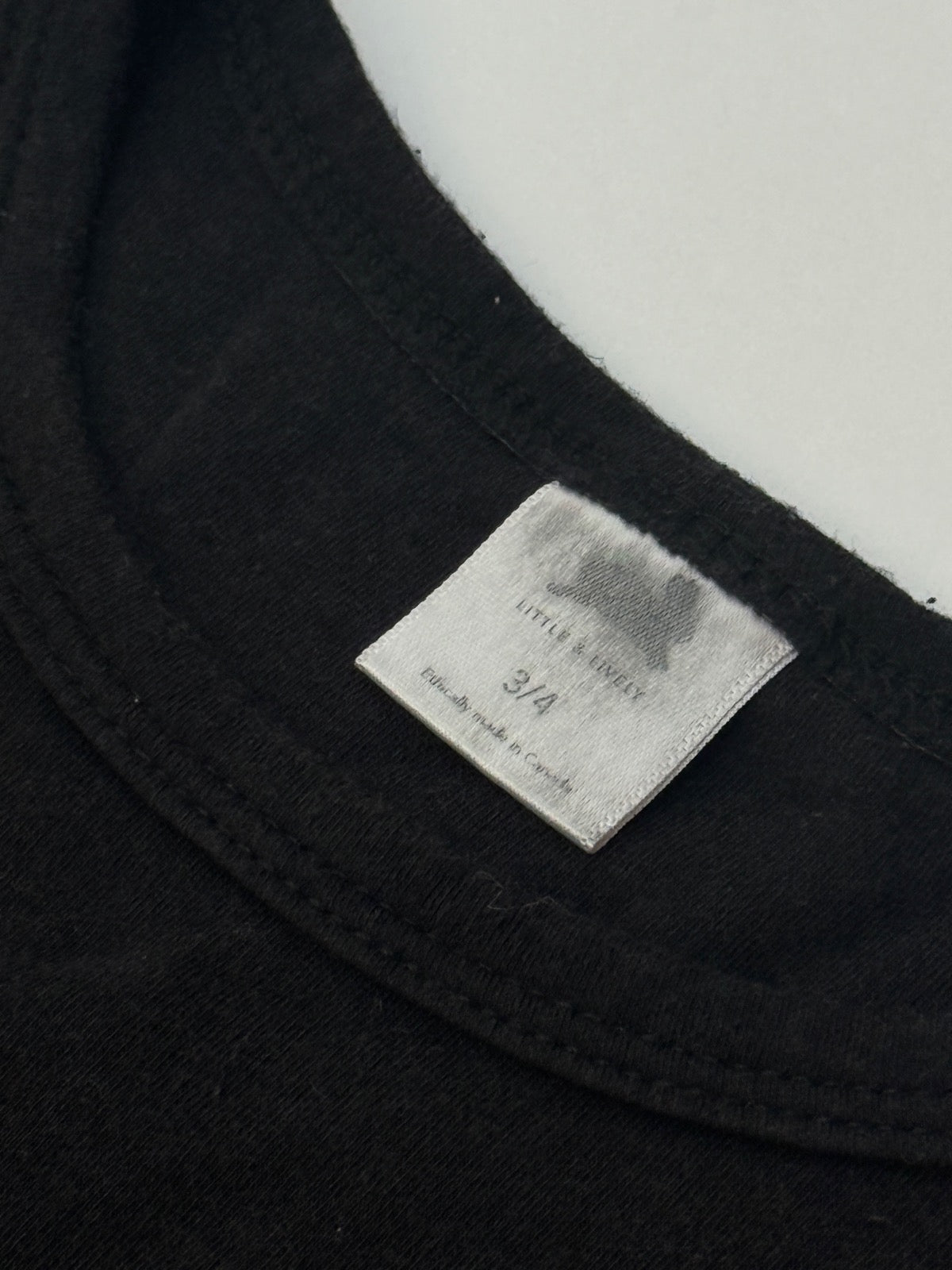 Little & Lively Book Print Black T-Shirt 3/4