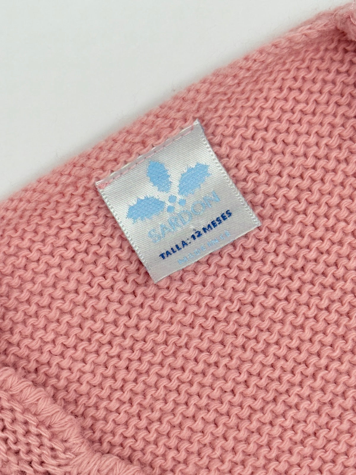Sardon Pink Knit Bolero Cardigan 12m