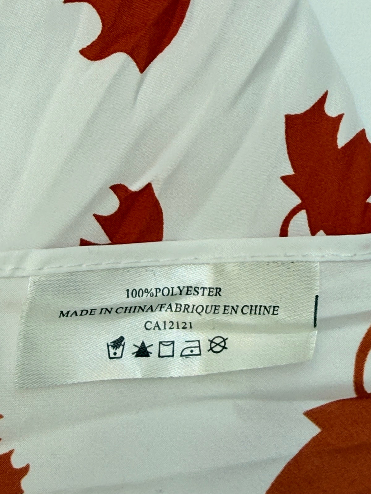 Maple Leaf Print Triangle Bandana Scarf