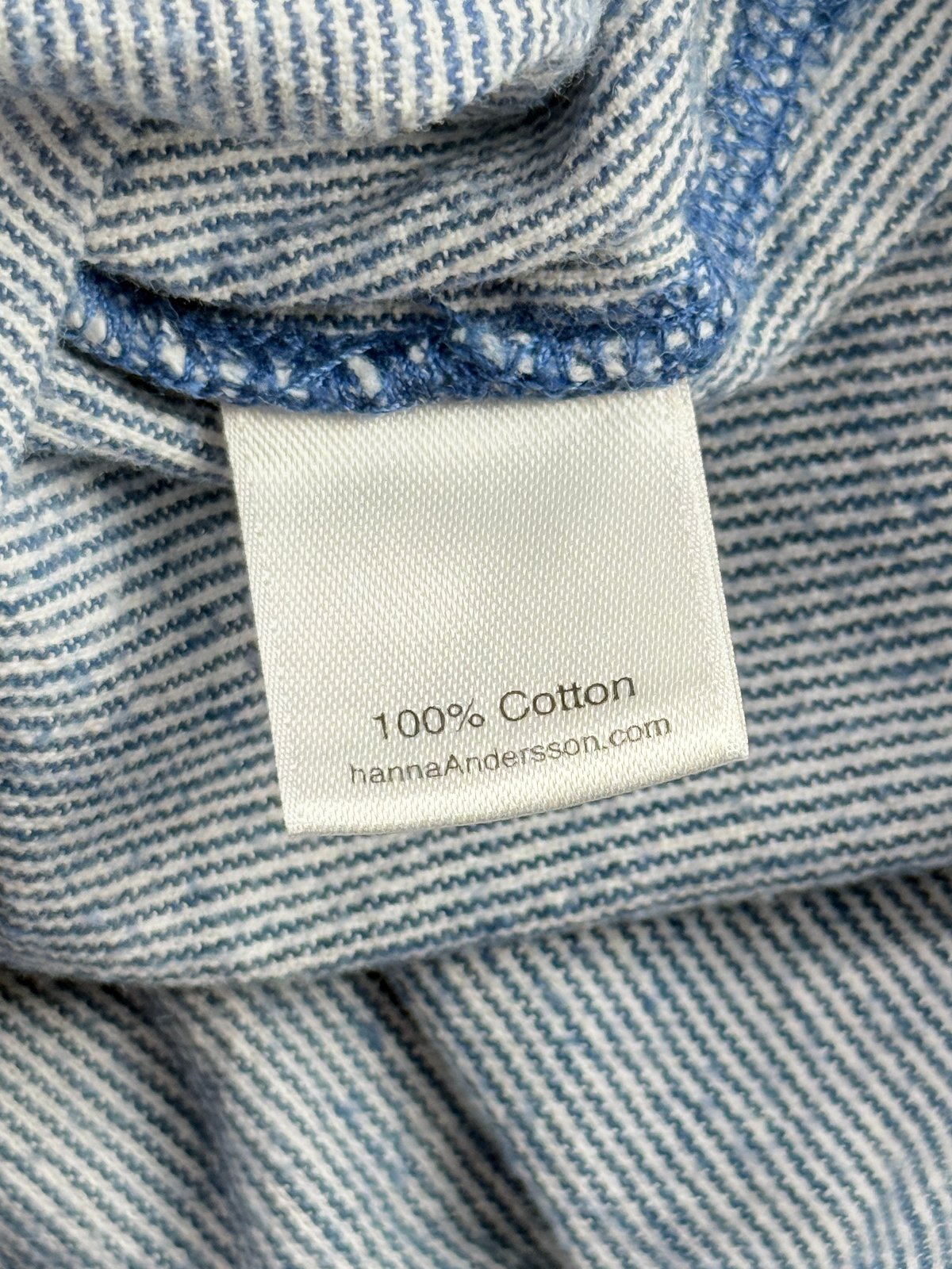 Hanna Andersson Blue Striped Henley Shirt 3M