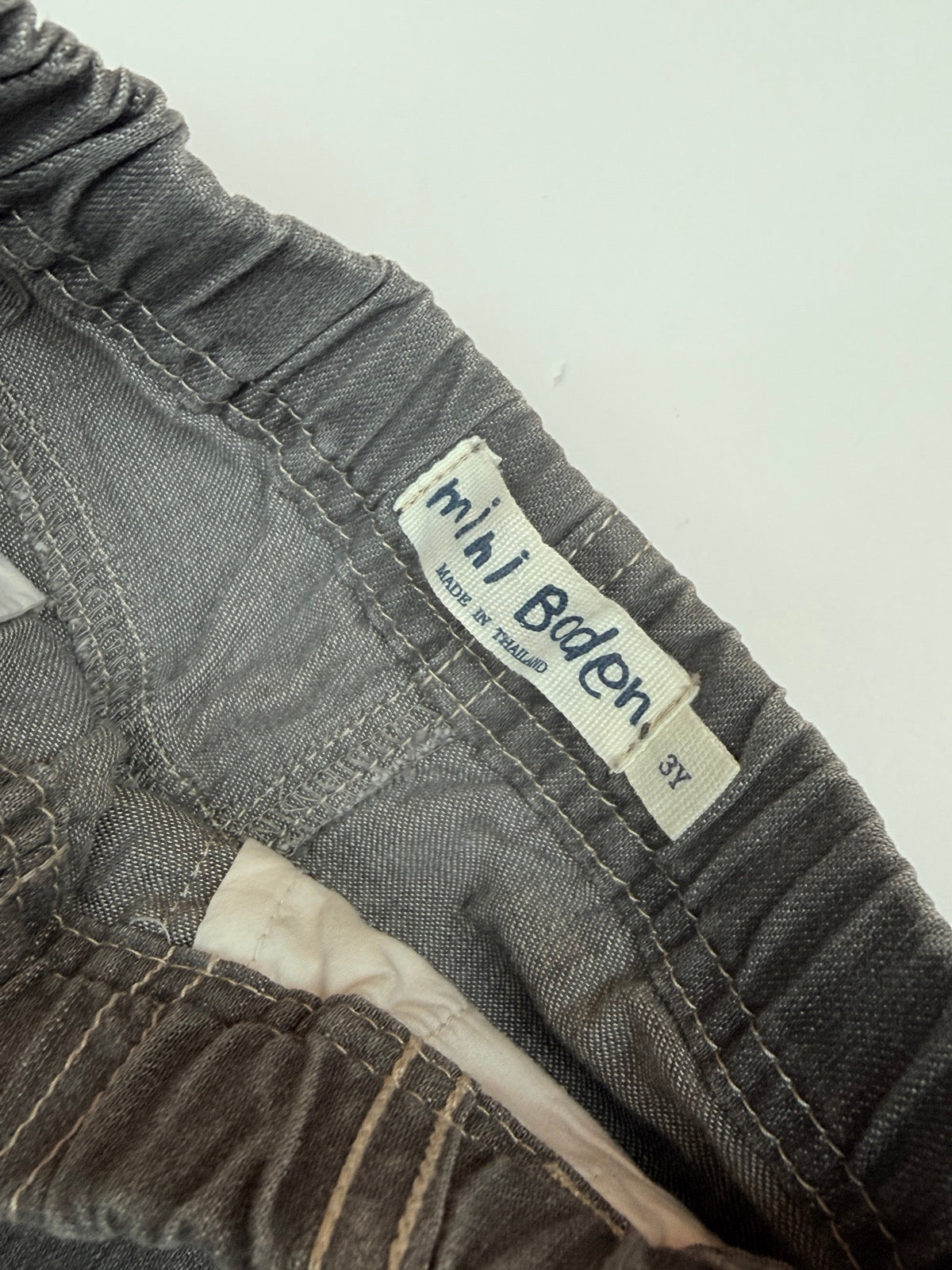 Mini Boden Gray Denim Shorts 3Y