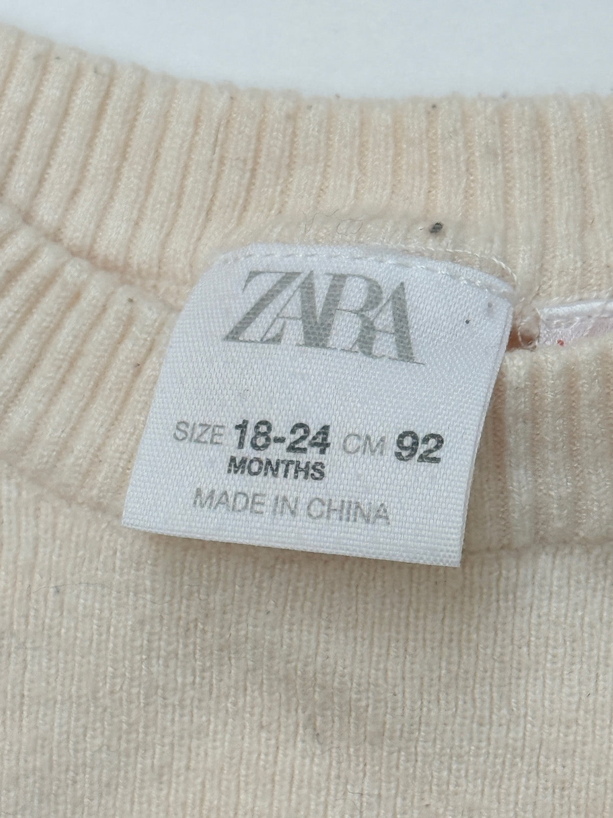 Zara Cream Knit Sweater Set 18-24M