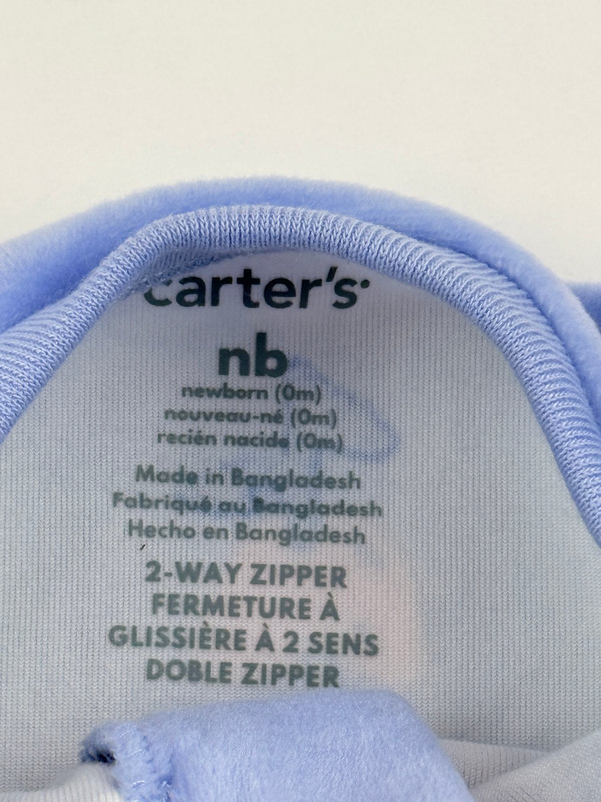 Carter's Blue Floral Fleece Sleeper NB