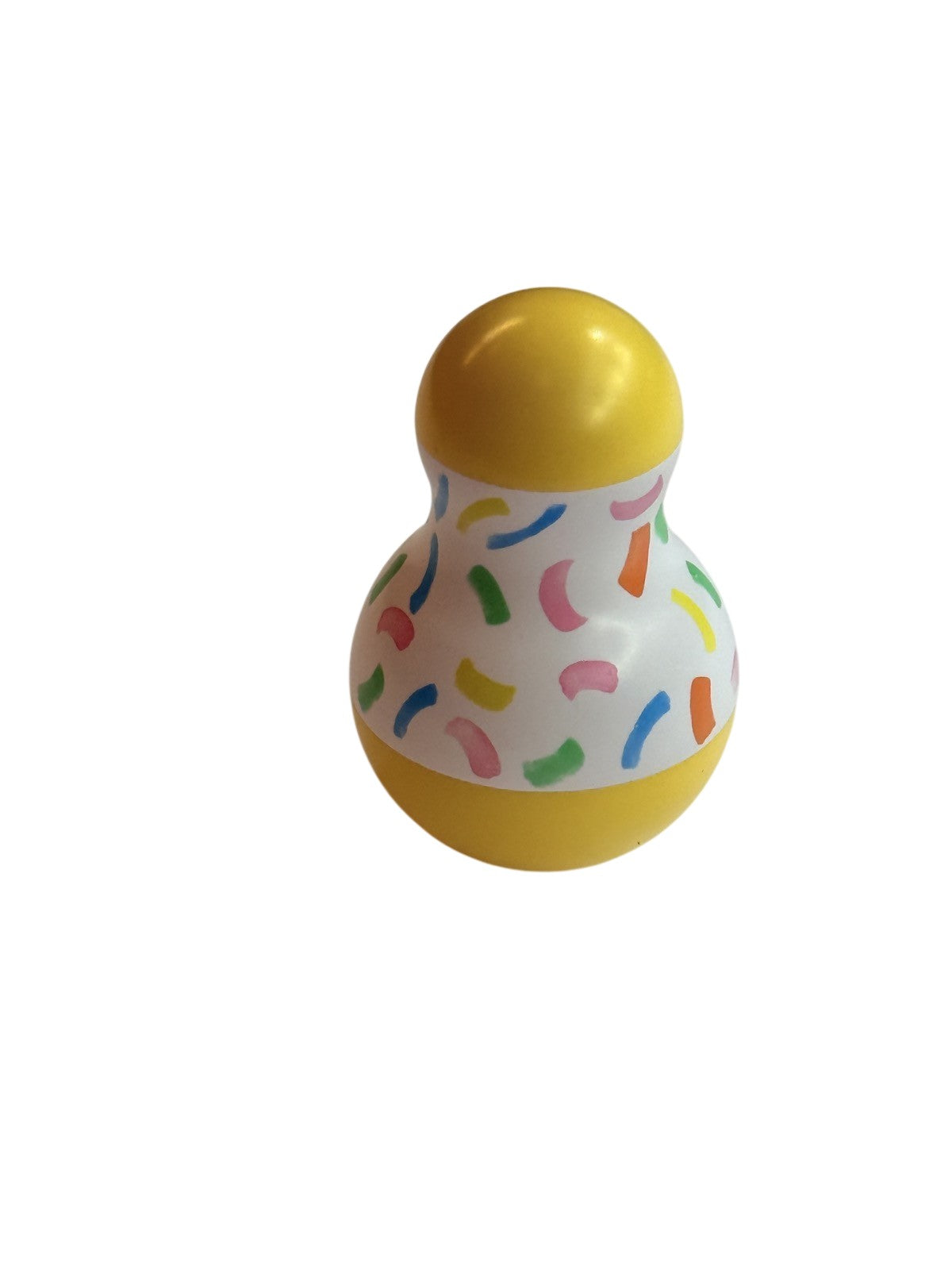 Yellow Confetti Sprinkles Roly-Poly Toy