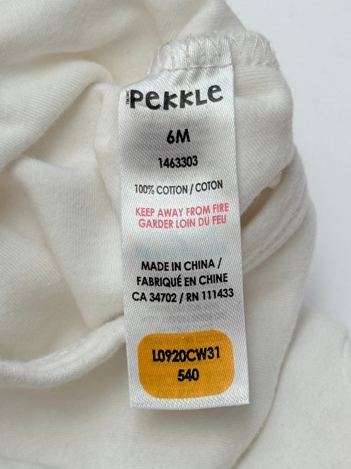 Pekkle Bunny Face Bodysuit 6M