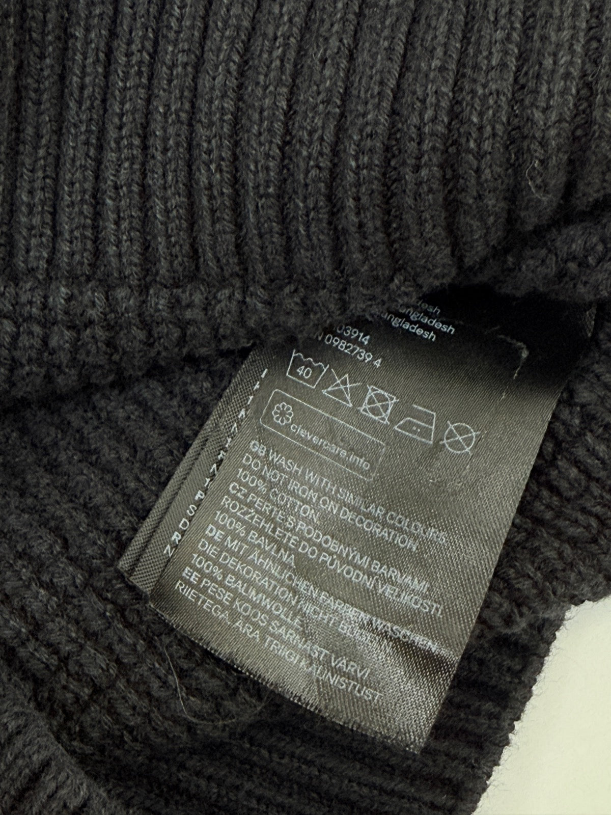 H&M Black Knit Sweater with Pocket 2T