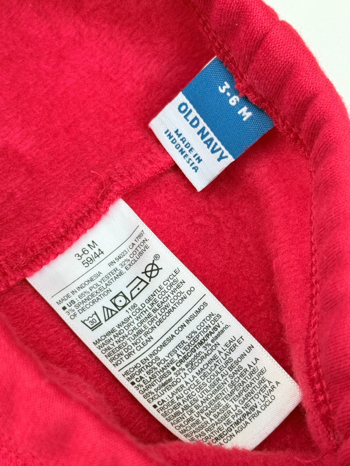 Old Navy Red Heart Knee Patch Leggings 3-6M