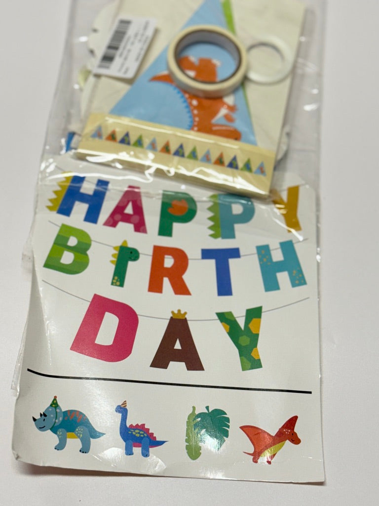 Birthday Decorations Dinosaur Set Balloon / Banner Ect.