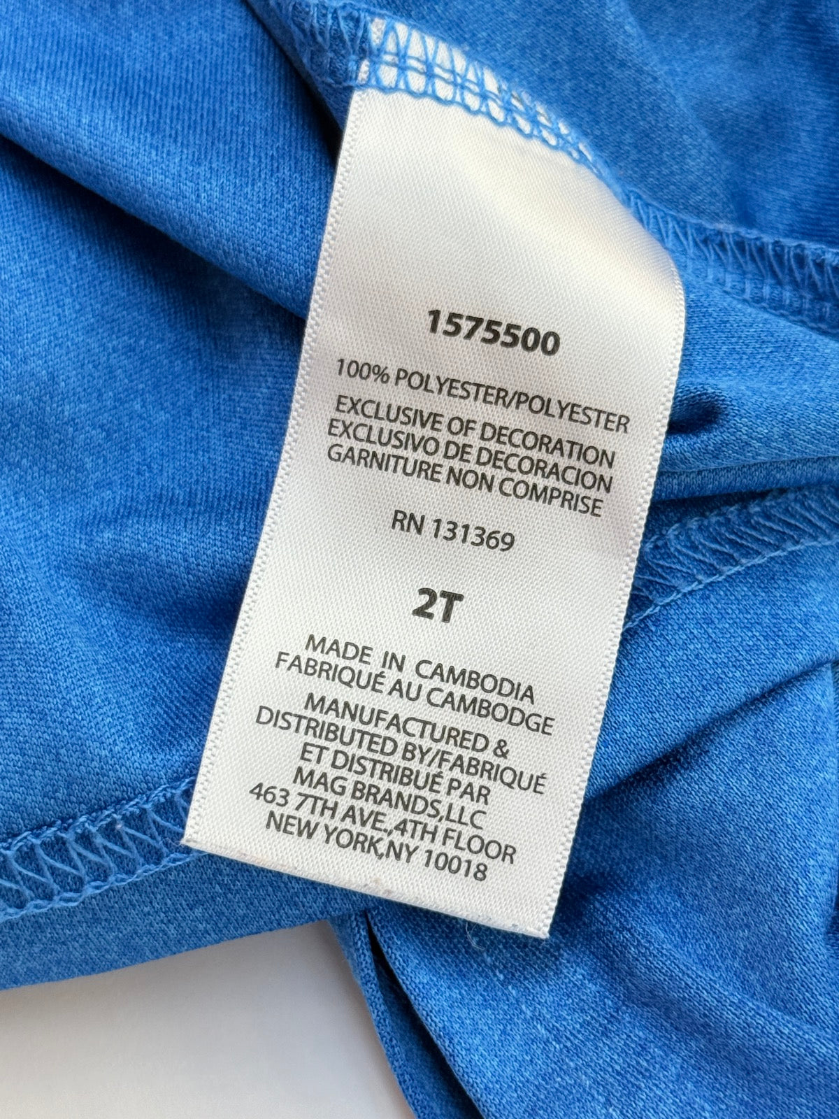 Fila Blue Sleeveless Tank Top 2T