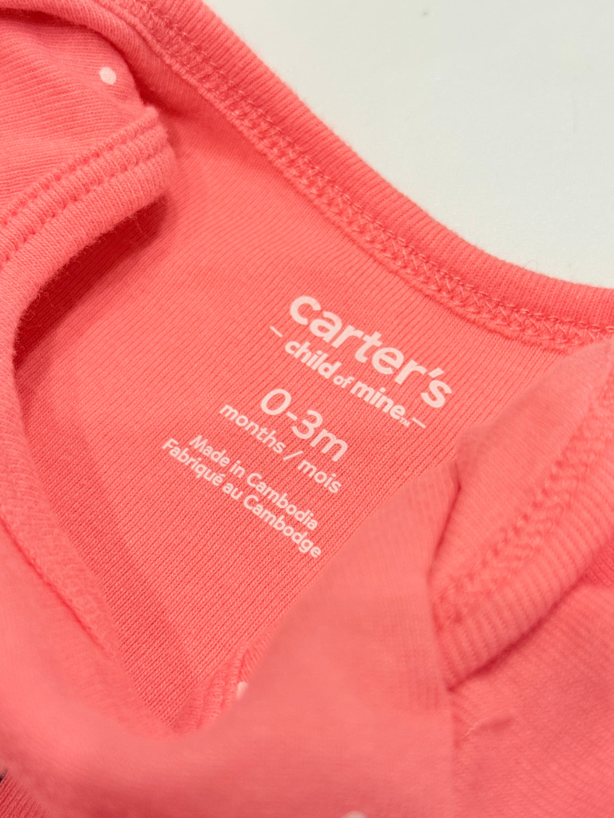 T-shirt Carter's Little Sister Corail 0-3M