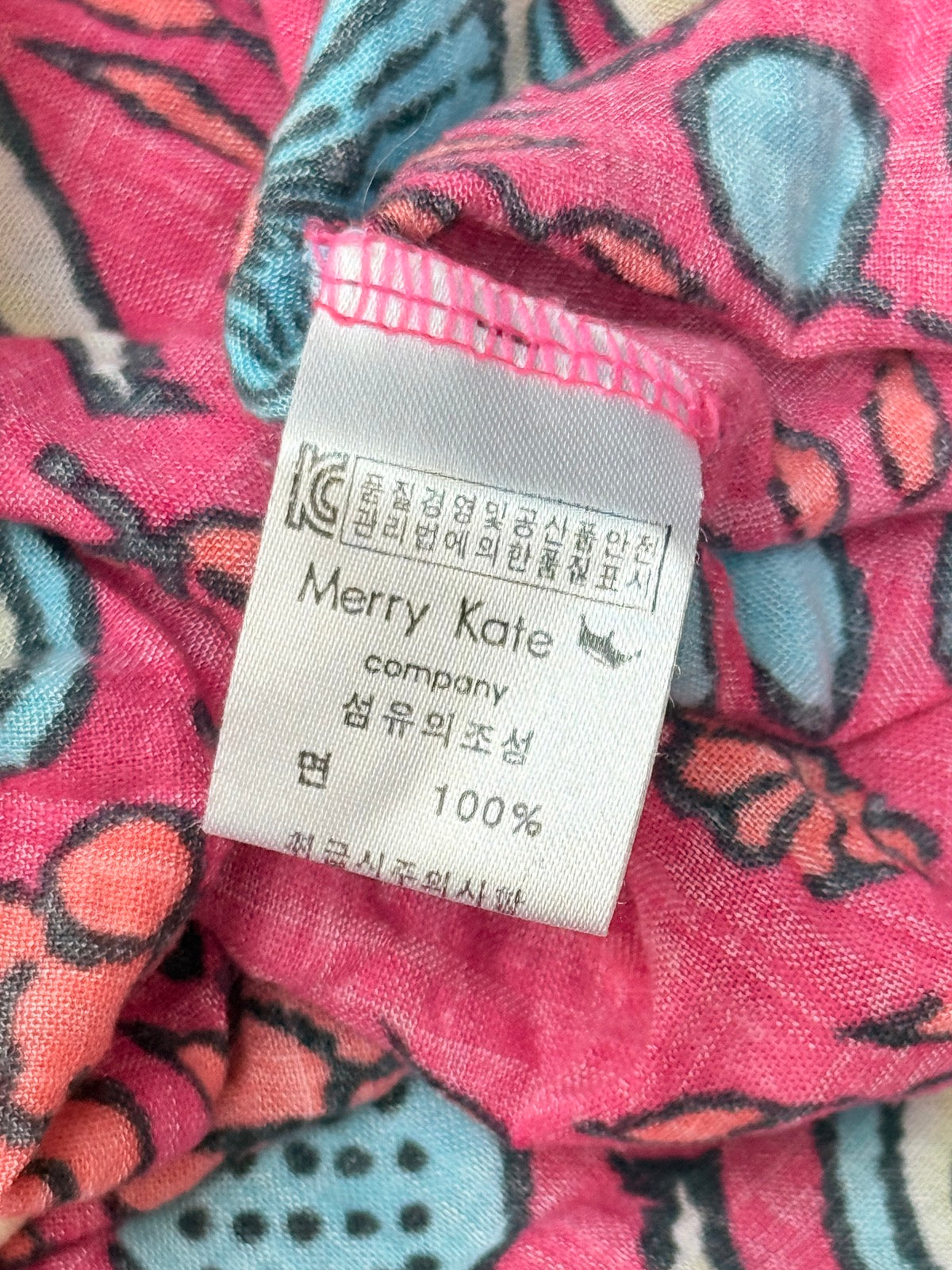 Merry Kate Pink Fruit Print Dress Size 4-6